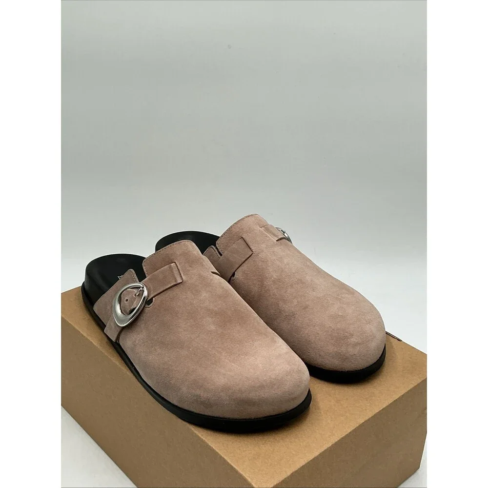 Bernardo Easton Clogs Women's US 9 Brown Suede Slip On Casual Shoes Eby4497
